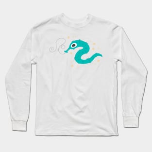 Green Worm-on-a-String Long Sleeve T-Shirt